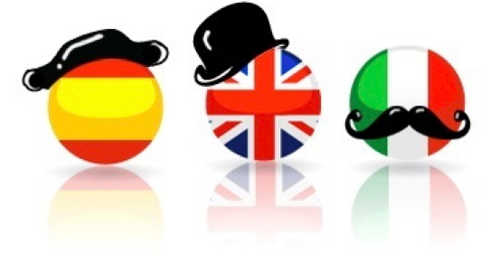 italiano español inglés