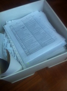 Uno de los cajones con mis glosarios